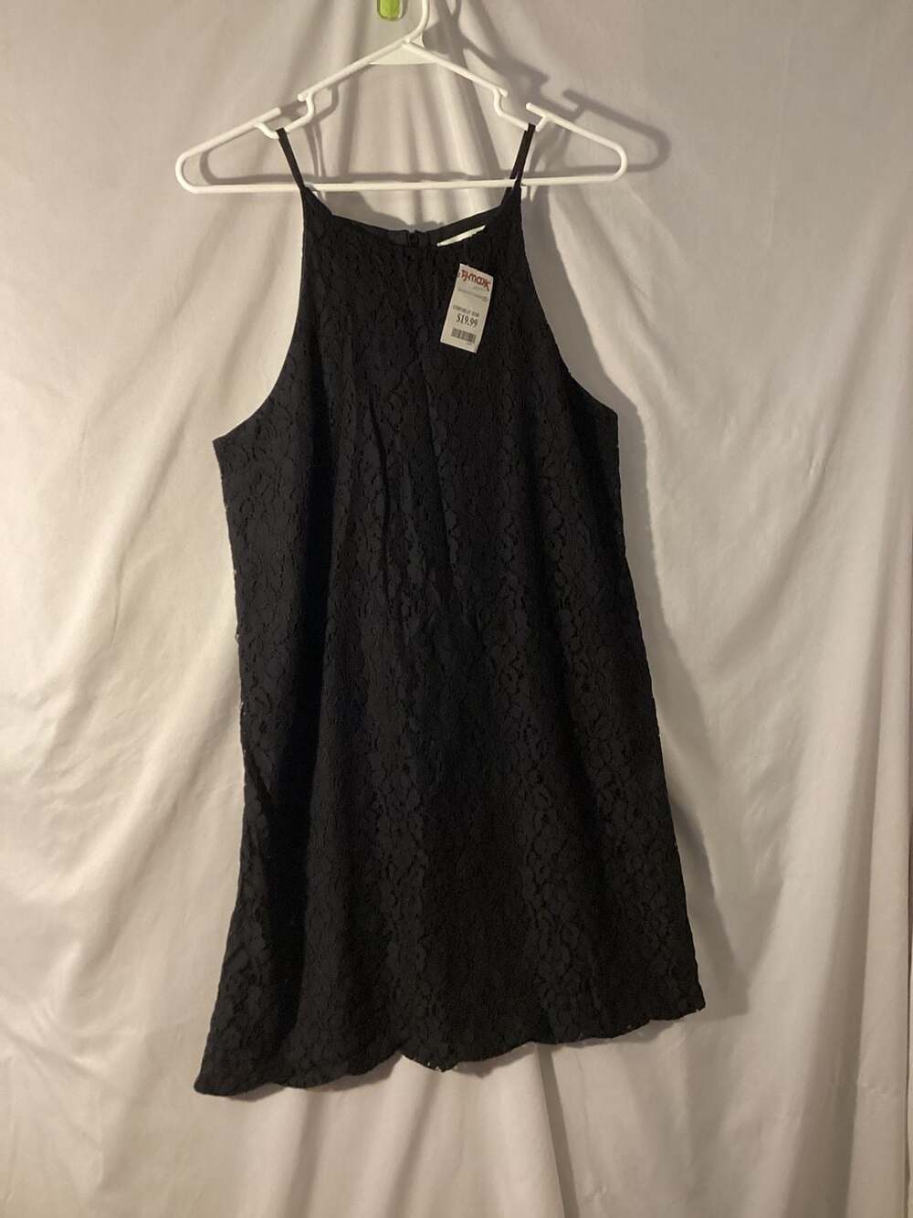 Monteau Los Angeles Black Lace Halter Mini Dress